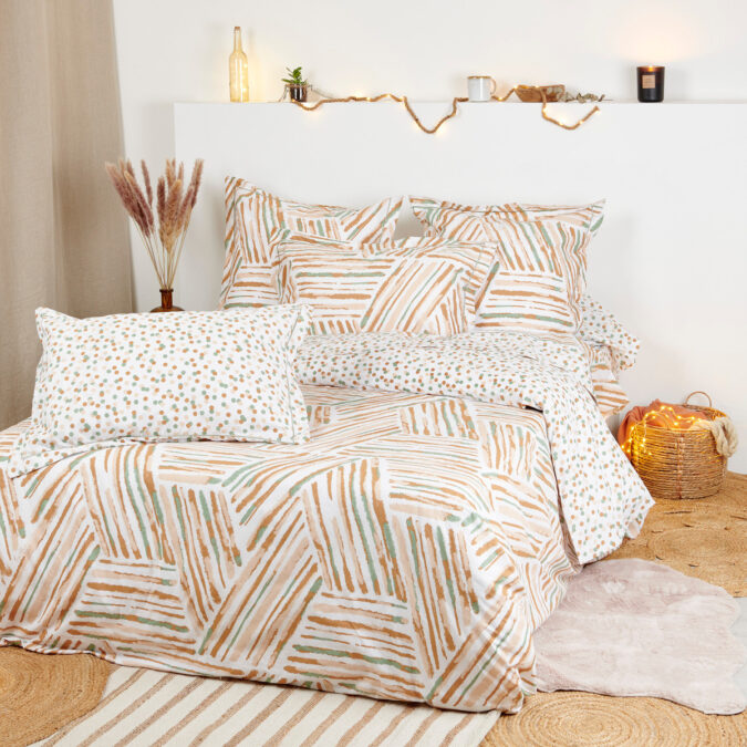 PARURE DE LIT ARTY PERCALE DE COTON 675X675 | Deorecycle Literie, meubles, appareils électriques pas chers dans les Vosges Saint-Dié-des-Vosges 1